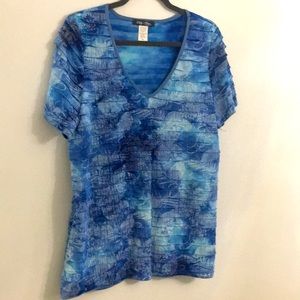 Multi blue colored top
